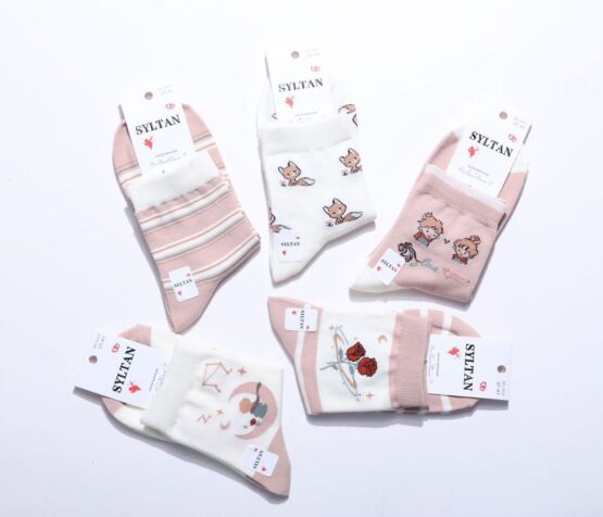 Носки женские тонкие «Syltan» №2533 рисунок (10 пар)