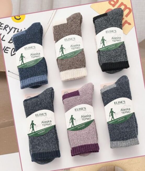 Носки женские теплые «Elise’s» №В6039 кашемир (12 пар)