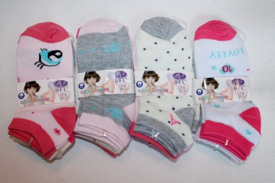 Носки детские тонкие «BFL» №СЕ09 (21-35) короткие (12 пар)