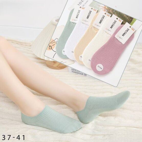 Следки женские хлопок «Syltan» №2278 глубокие, рубчик (10 пар)