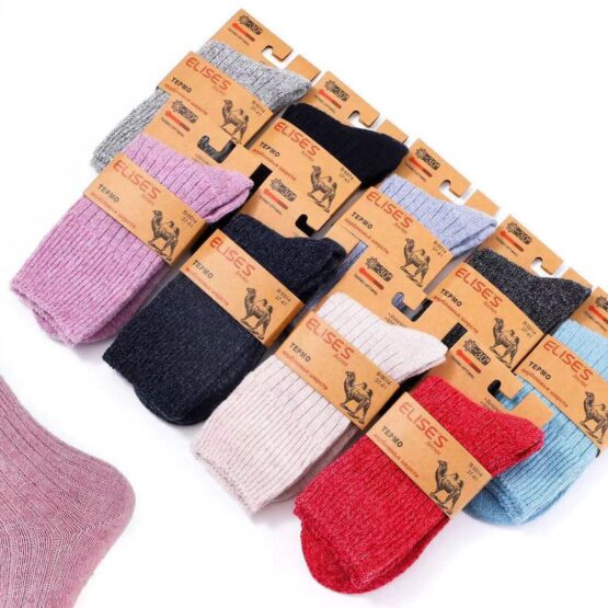 Носки женские теплые «Elise’s» №В6014 верблюд (12 пар)