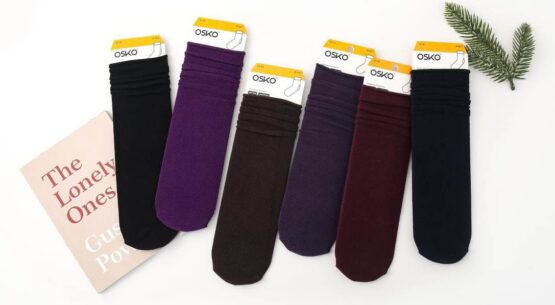 Носки женские тонкие «Osko» №1651 гармошка (12 пар)