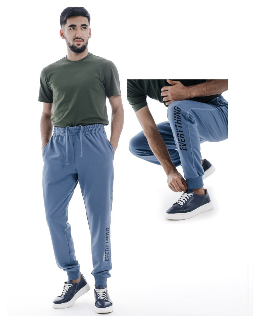 Брюки мужские «Samo» №М8287 (48-56, M-3XL) принт, манжет