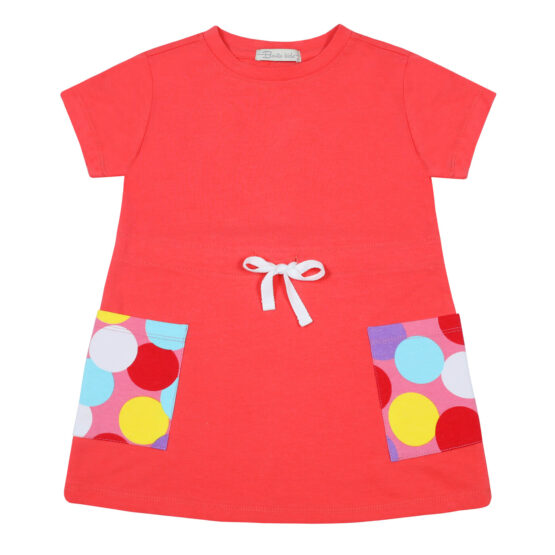 Платье детское «Bonito» №1566 (3-7 лет) карманы в горошек