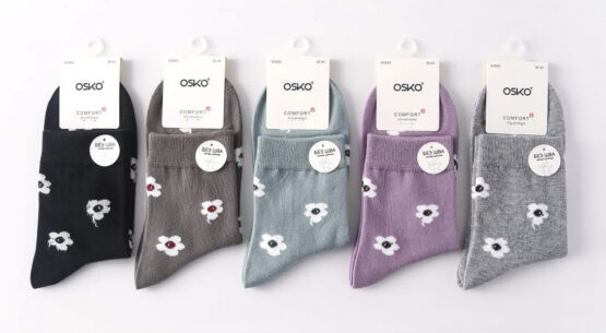 Носки женские тонкие «Osko» №А1633 (10 пар) цветочек