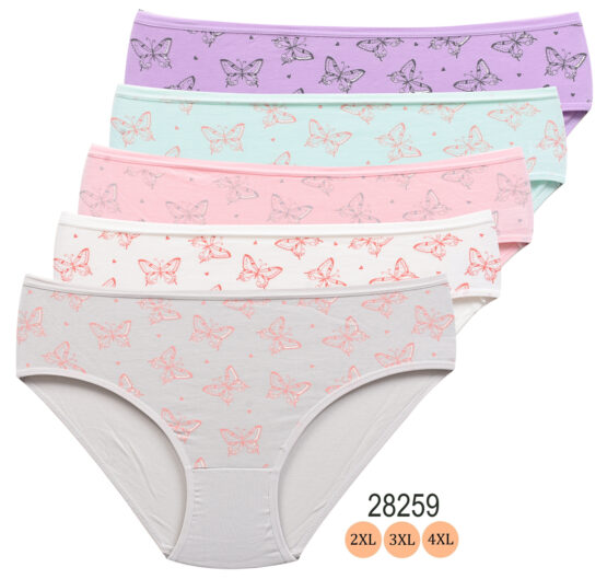 Трусы женские «Nicoletta» №28259 (2XL-4XL) бабочки