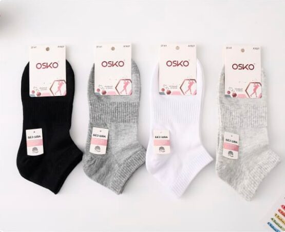 Носки женские короткие «Osko» №А1627 резинка, сетка (12 пар)