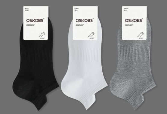 Носки женские короткие «Osko» №А1677 с завышенной пяткой (12 пар)
