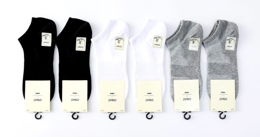 Носки мужские короткие «Osko» №В2211 резинка, сетка (12 пар)