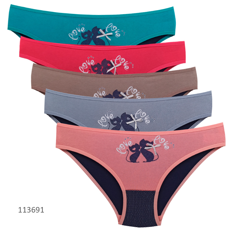 Трусы женские «Nicoletta» №113691 (М-2XL) котик с бантиком