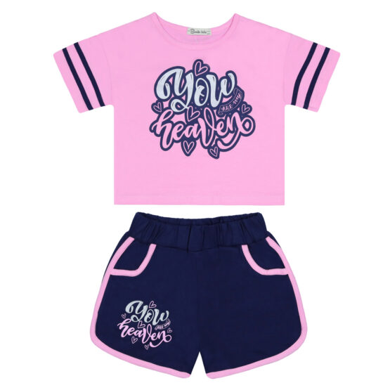 Комплект детский «Bonito» №5042 (5-8 лет) шорты+футболка на девочку