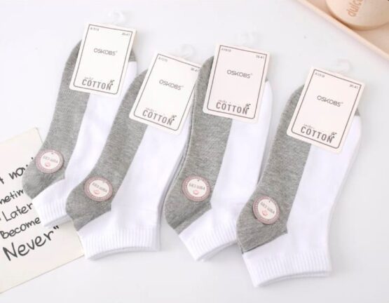 Носки женские короткие «Osko» №А1518 серый след (10 пар)