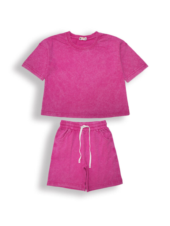 Комплект детский «Bonito» №1949 (8-12 лет) для девочки, футболка и шорты, цвет варенка