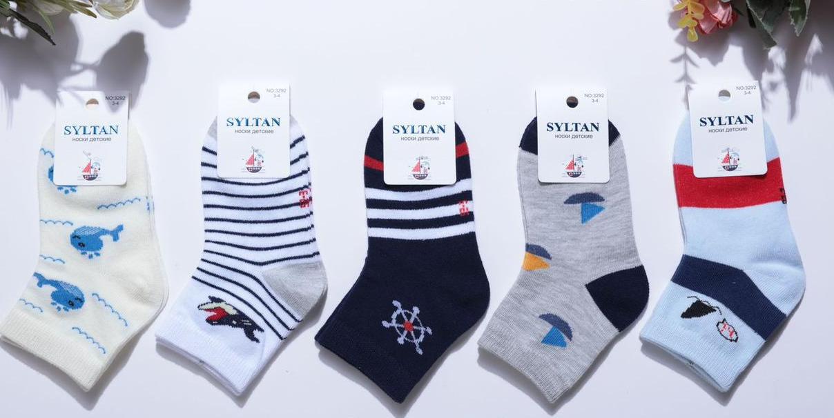 Носки детские тонкие «Syltan» №3292 (3-4, 5-6, 7-8) (10 пар)