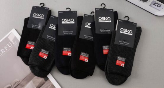 Носки мужские тонкие «Osko» №2335 резинка (12 пар)