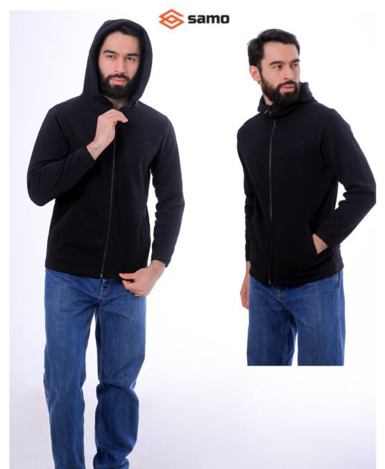 Толстовка мужская «Samo» №МН8945К молния, капюшон (48-56)