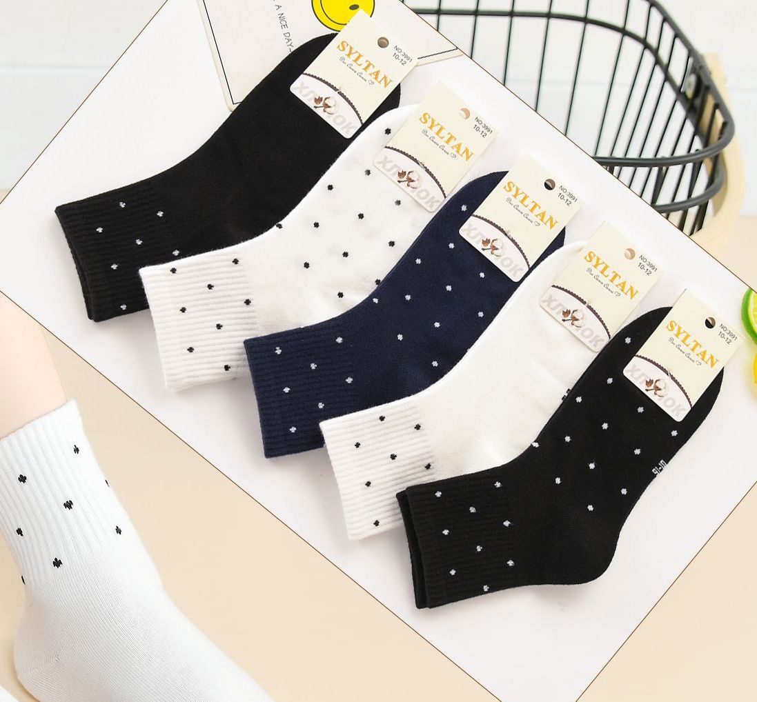 Носки детские тонкие «Syltan» №3991 (6-8, 8-10, 10-12) крапинка (10 пар)