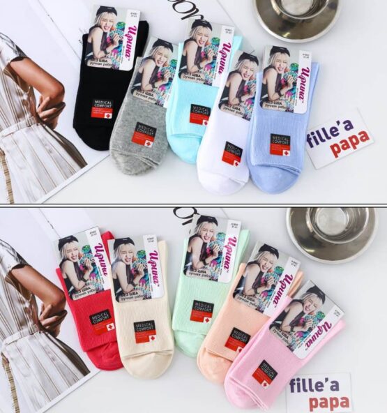 Носки женские тонкие «Ирина» №1601, 1602 медик (12 пар)