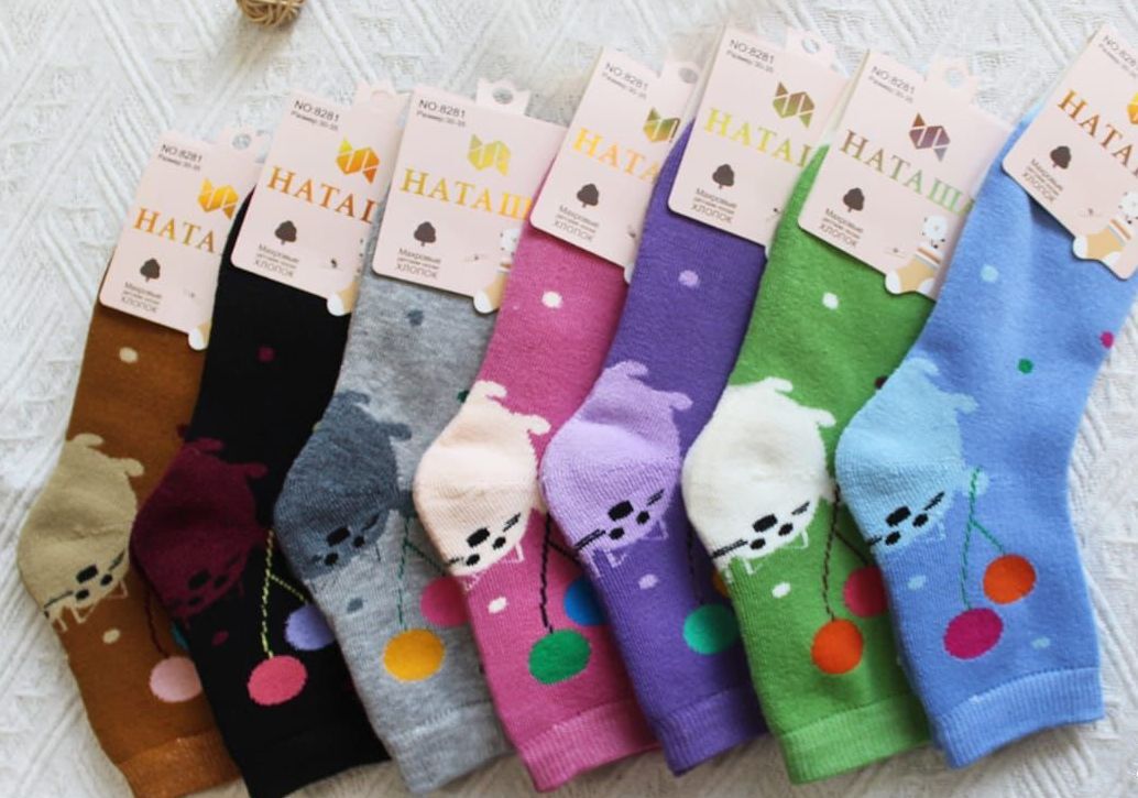 Носки детские теплые «Наташа» №8283 (20-25, 25-30, 30-35) махровые (12 пар)