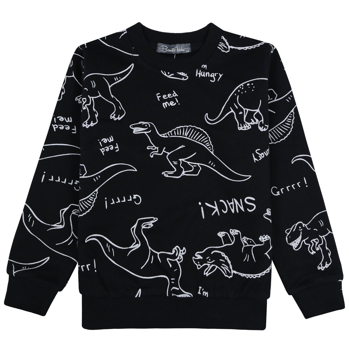 Толстовка (свитшот) детская «Bonito» №1518 (3-7 лет) на мальчика, динозавры