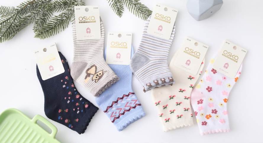Носки детские тонкие «Osko» №С3304 (20-25, 25-30, 30-35) (12 пар)