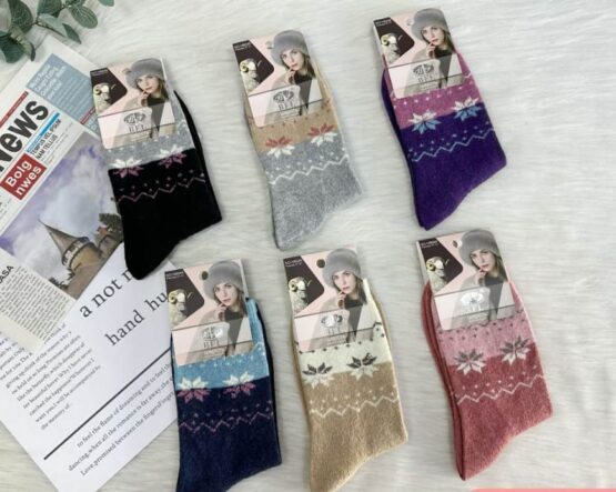 Носки женские теплые «BFL» №НВ637, 633, 634, 638, 646, WZ ангора (12 пар)