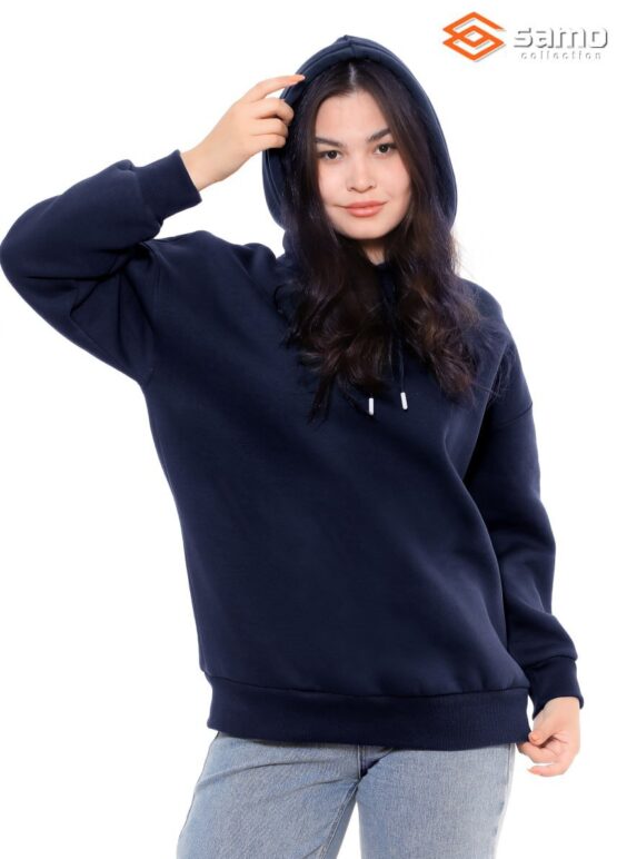 Толстовка женская «Samo» №WH17052 (M-3XL) начес, с капюшоном